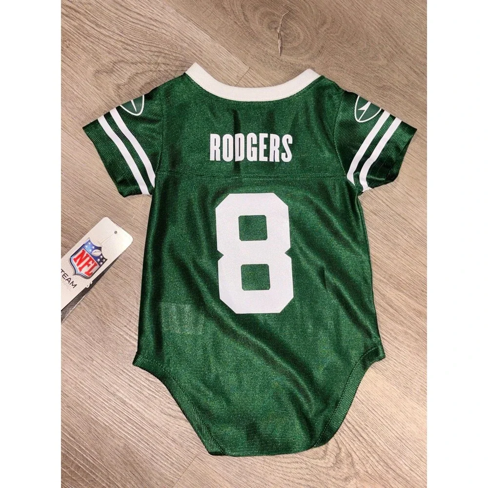NFL NY‎ Jets Jersey Onesie NWT 12 Months #8 Aaron Roger’s